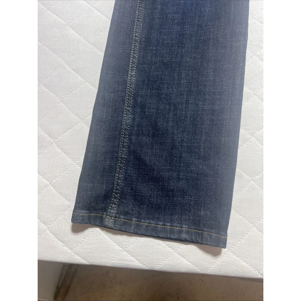 Wrangler Retro Jeans Men 36x34 Slim Boot Cut Blue Denim Workwear Rodeo Stretch
